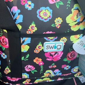 SWIG floral black Family Cooler Tote